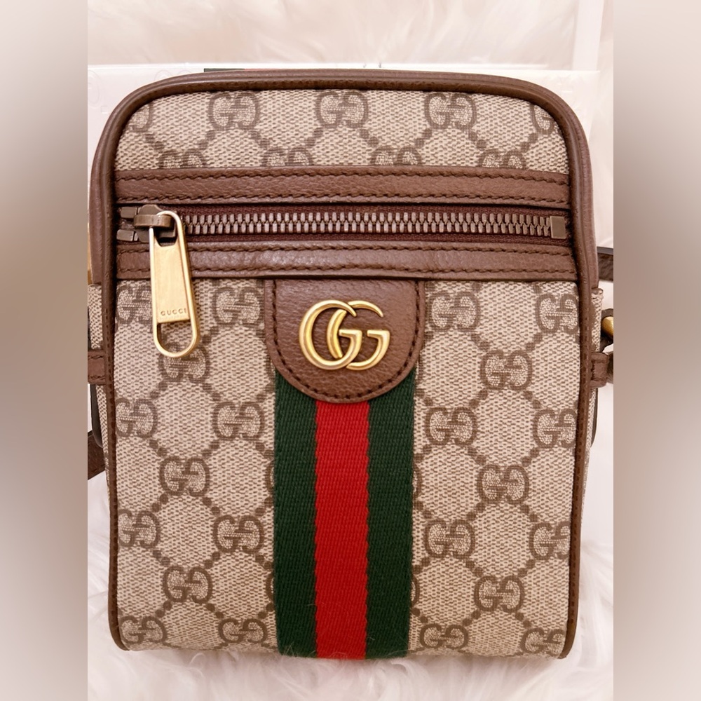 GUCCI GG Supreme GG Web Ophidia Crossbody Bag SOLD - Picture 1 of 14